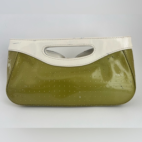 RARE vintage Isabella Fiore ostrich patent leather clutch - Picture 2 of 12